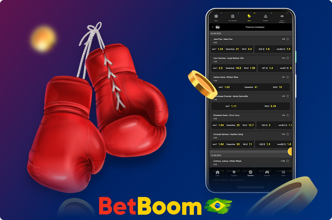 O Betboom tem uma grande variedade de linhas de apostas em um esporte tão popular como o boxe