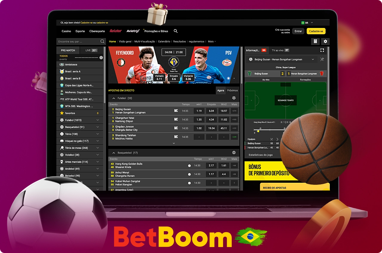 Os usuários brasileiros podem apostar em esportes e ciberesportes no site oficial da BetBoom