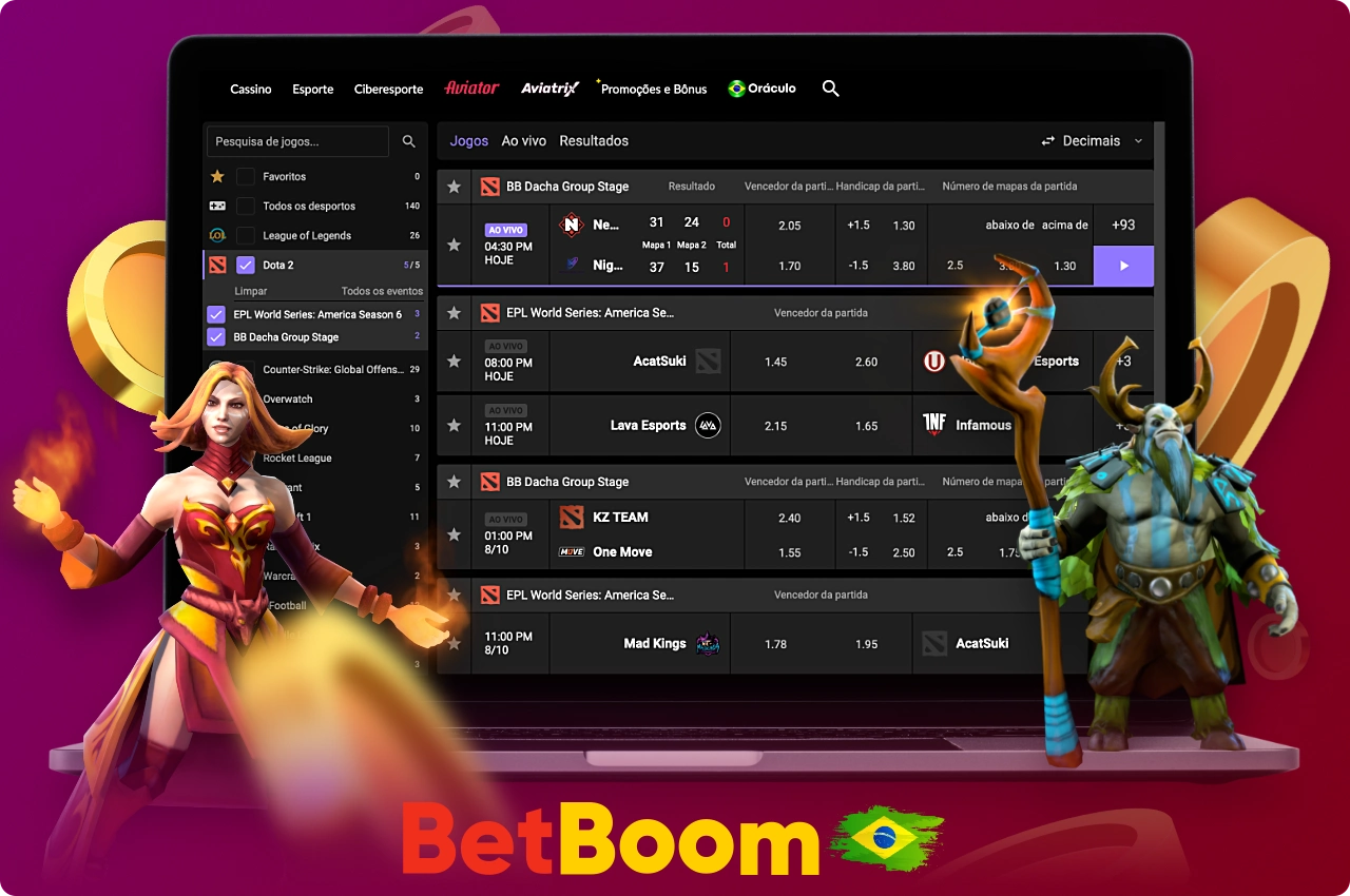 Betboom apresenta a seus usuários brasileiros a oportunidade de apostar no Dota 2
