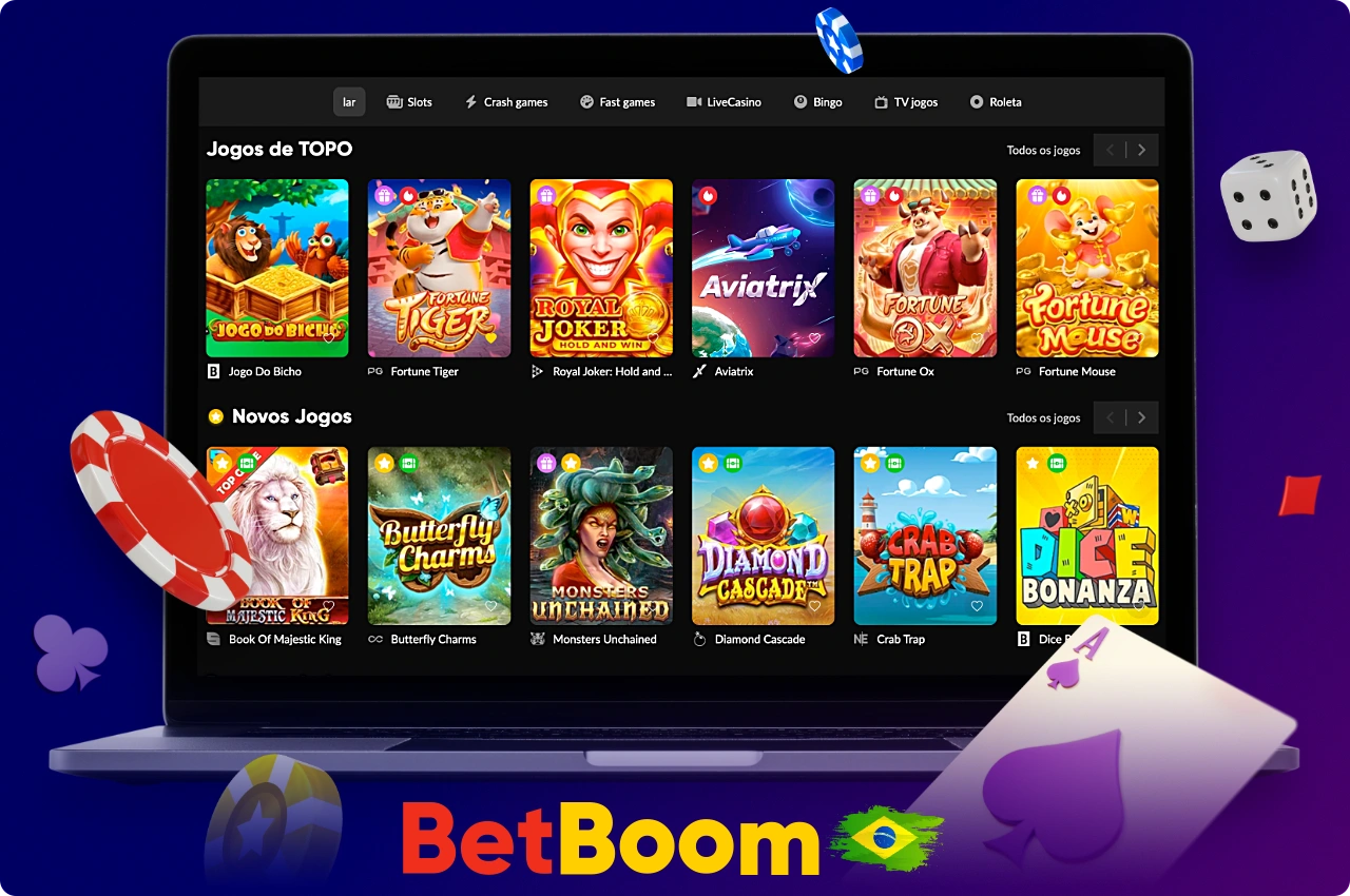 O Betboom casino tem uma enorme coleção de jogos de desenvolvedores de renome mundial