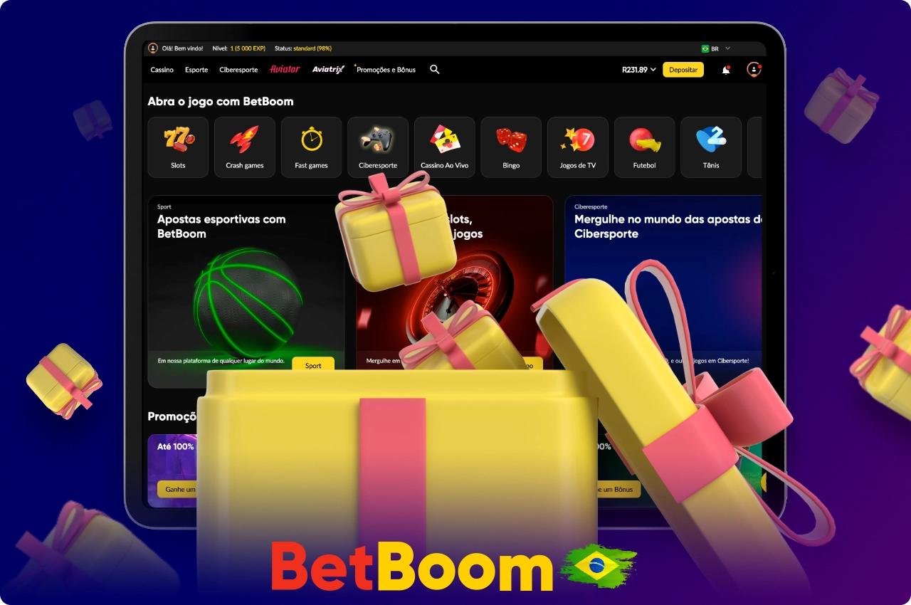 O Betboom está homenageando seus novos clientes brasileiros com ofertas especiais de bônus
