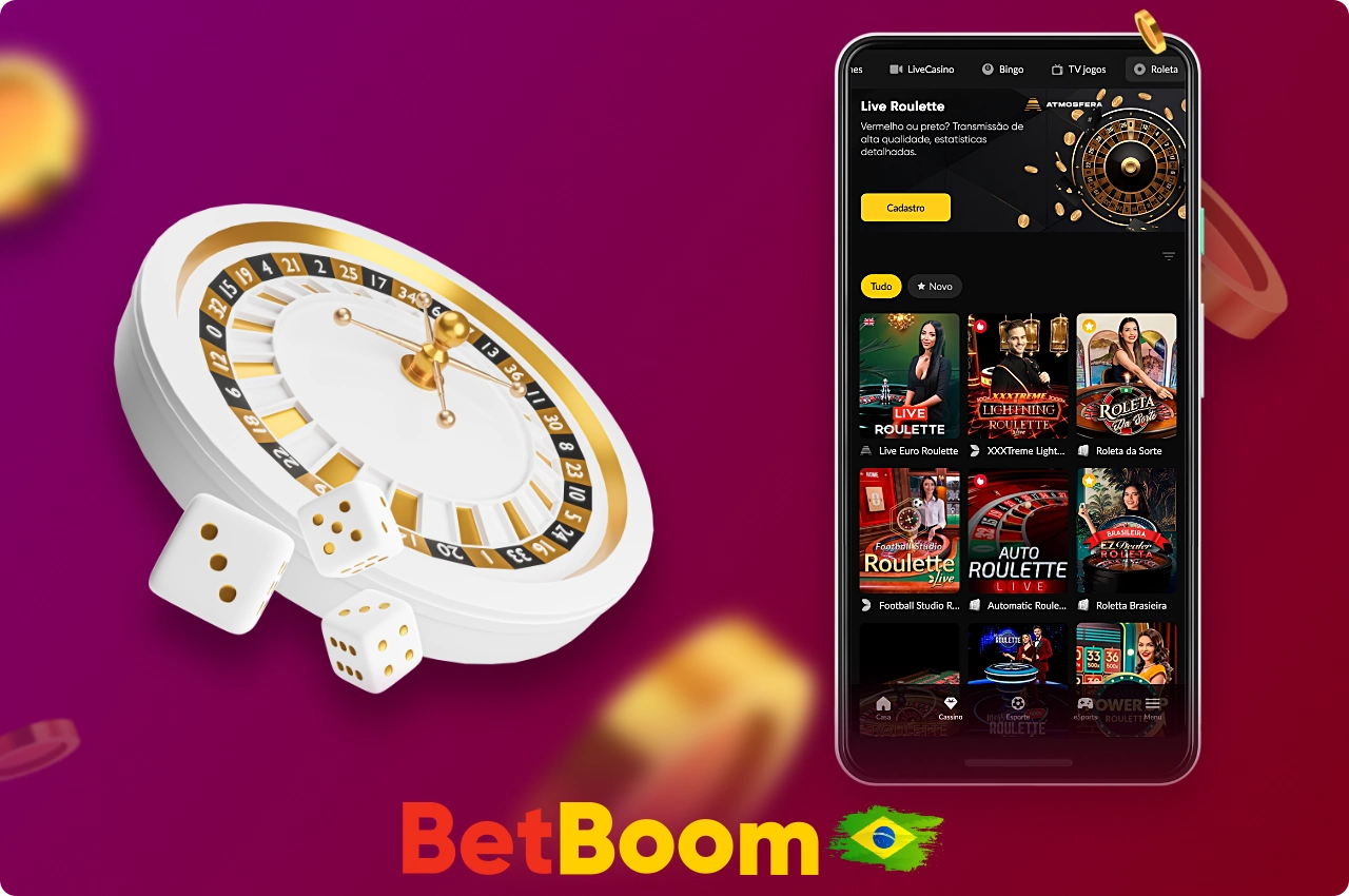 O Betboom Casino oferece diferentes variações de roleta