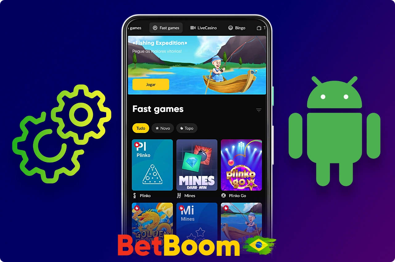 O aplicativo BetBoom para Android tem baixos requisitos de sistema, permitindo que você o instale em praticamente qualquer smartphone ou tablet